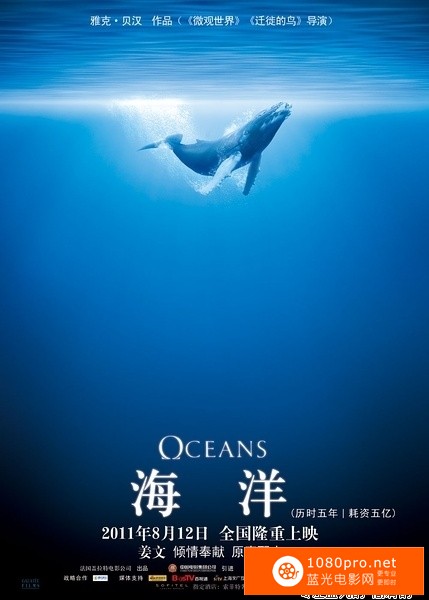 [2010][法国/瑞士/西班牙][剧情/纪录片]《海洋》[一篇完美的海洋交响乐][1080p-30.79G][M2TS]DTS